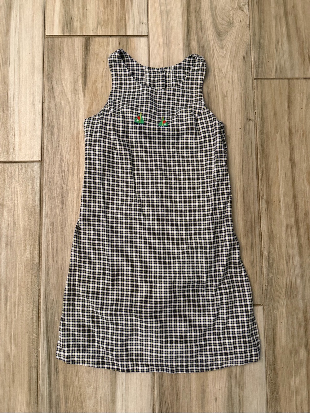 Vintage Navy Plaid Fast Friends Dress